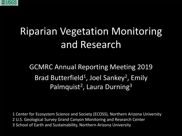 riparian vegetation monitoring and research