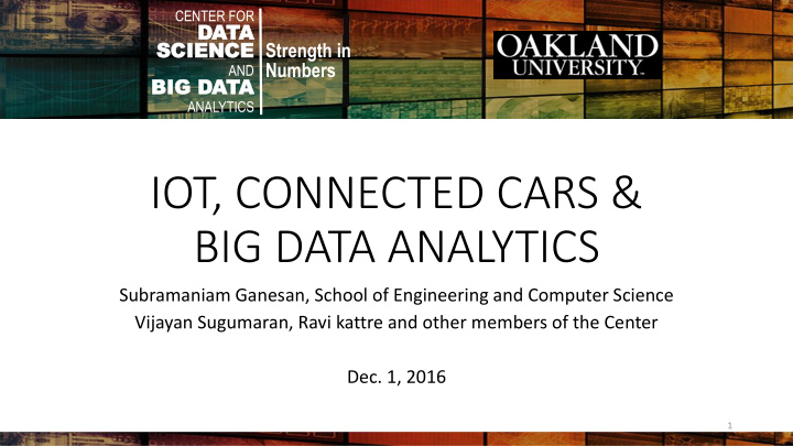 iot connected cars big data analytics
