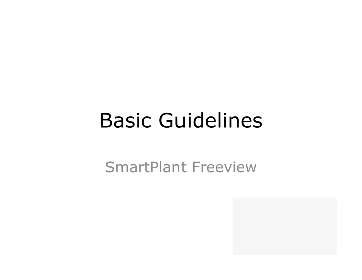 basic guidelines