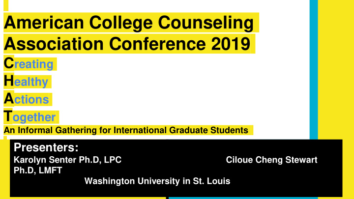 american college counseling association conference 2019