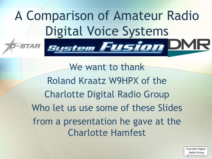 a comparison of amateur radio