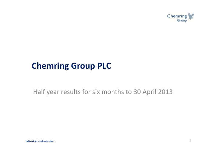 chemring group plc