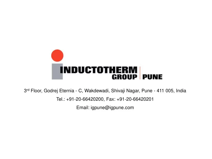 3 rd floor godrej eternia c wakdewadi shivaji nagar pune