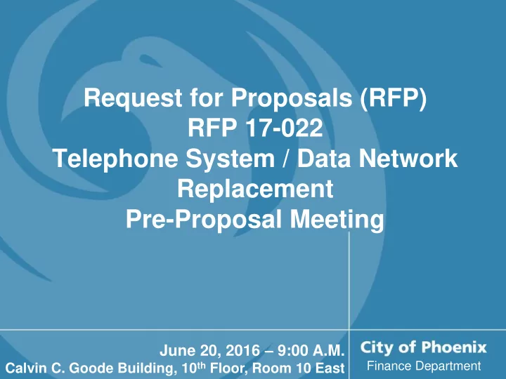 request for proposals rfp