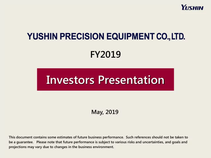 investors presentation