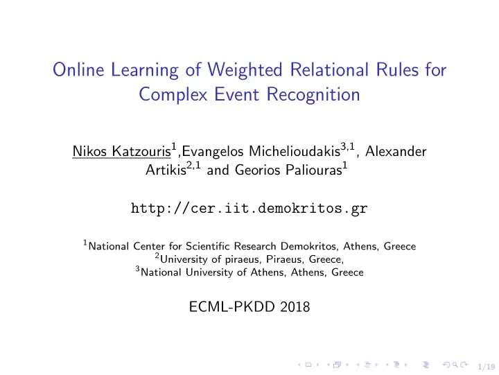 online learning of weighted relational rules for complex