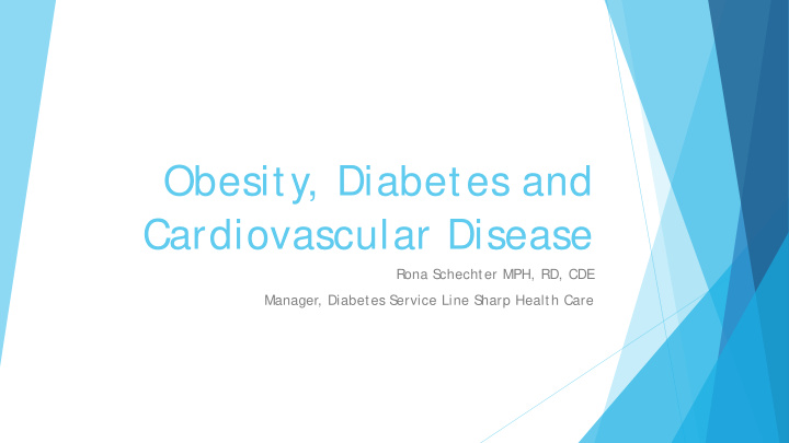 obesity diabetes and cardiovascular disease