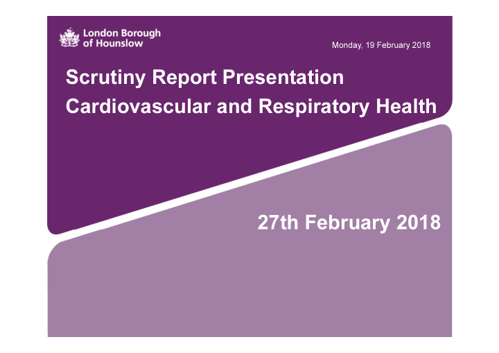 scrutiny report presentation cardiovascular and