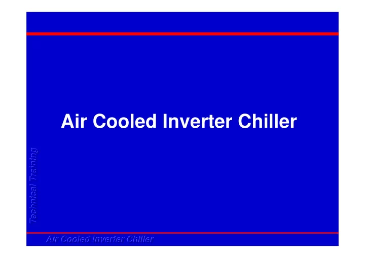 air cooled inverter chiller