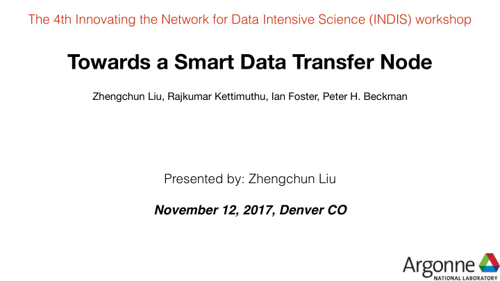 towards a smart data transfer node