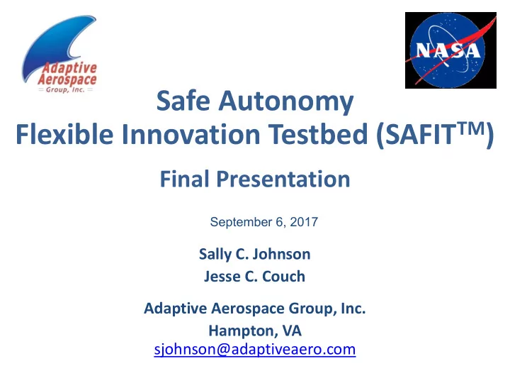 flexible innovation testbed safit tm
