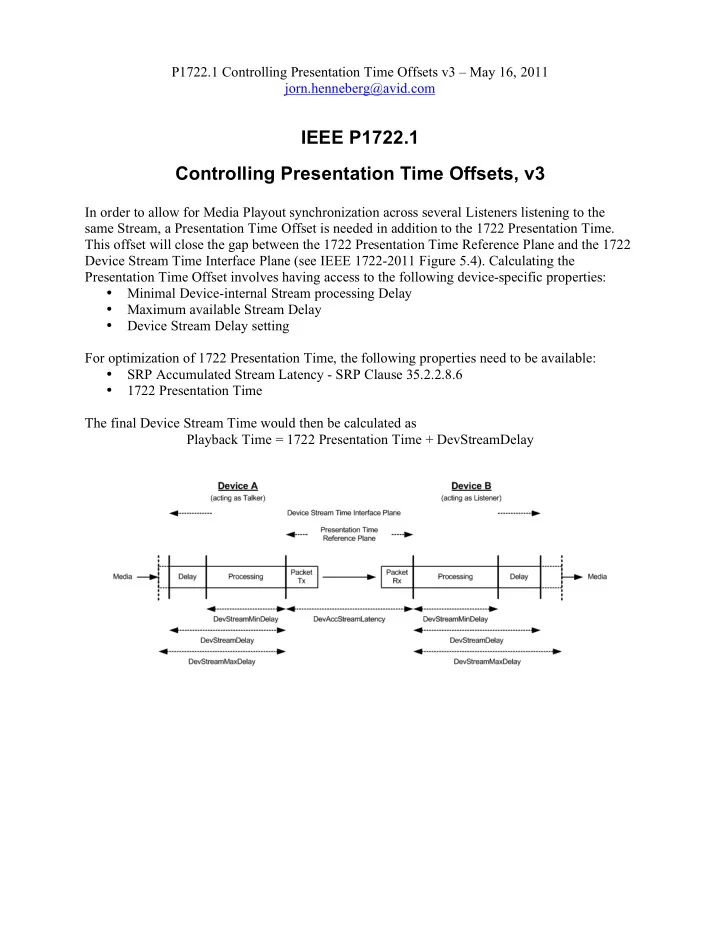 ieee p1722 1 controlling presentation time offsets v3