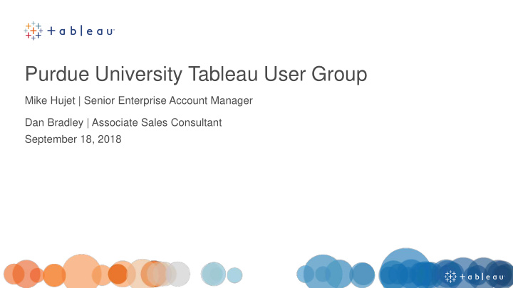 purdue university tableau user group