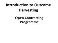 introduction to outcome harvesting