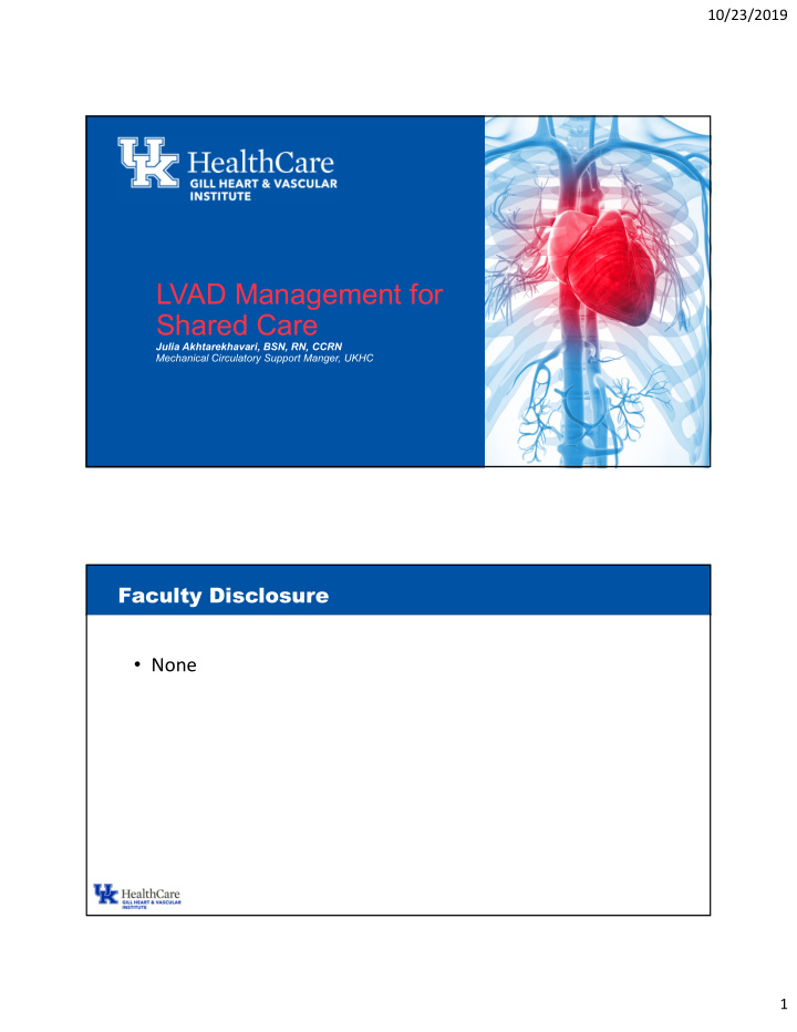lvad management for shared care