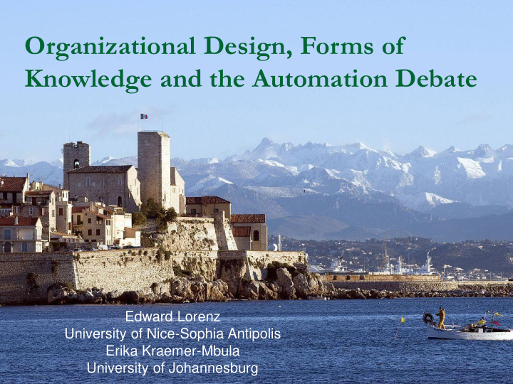 organizational design forms of