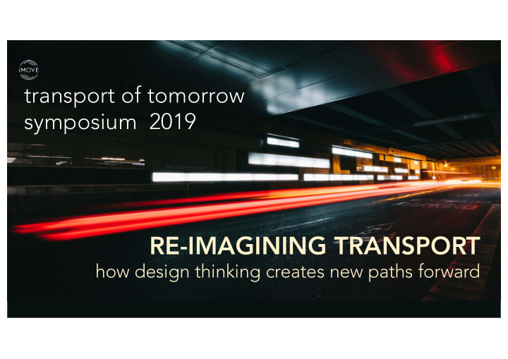 re imagining transport