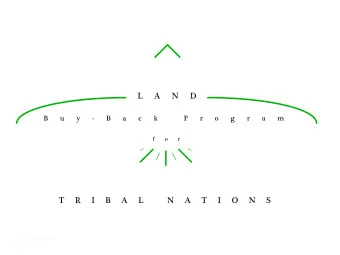 L  A  N  D  B  u  y  -  B  a  c  k  P  r  o  g  r  a  m  f  o  r  T  R  I  B  A  L  N  A  T  I  O