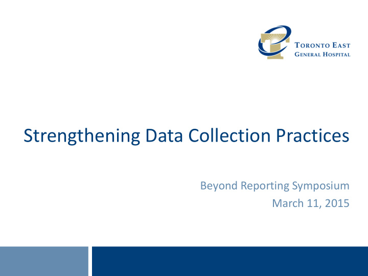 strengthening data collection practices