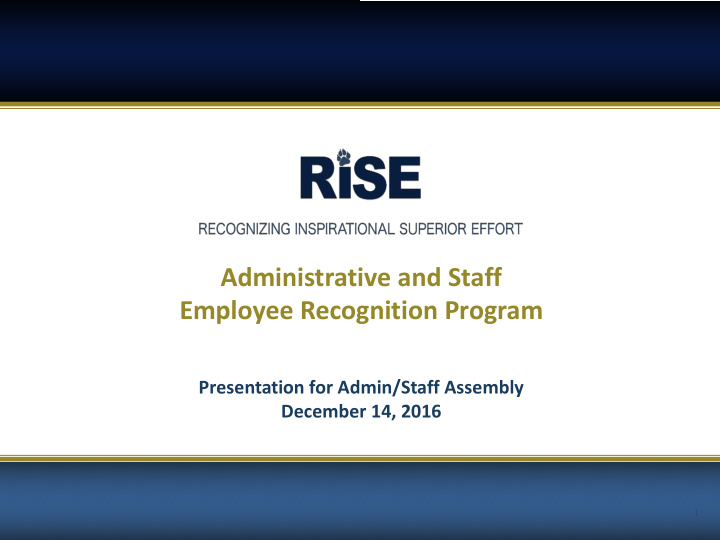 administrative and staff employee recognition program