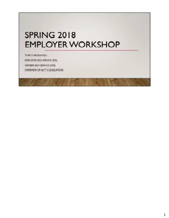 1 The presentation is expected to run about 2 hours, depending on the questions and conversation we