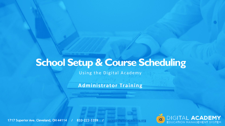 school setup course scheduling