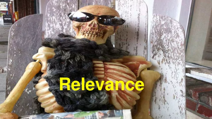 relevance reality check