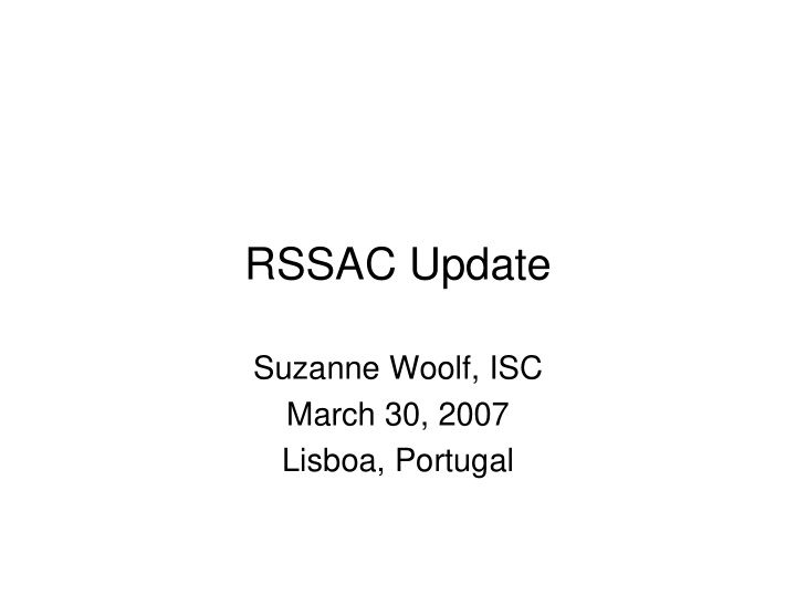 rssac update