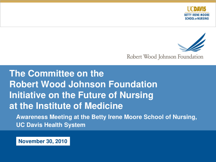 the committee on the robert wood johnson foundation