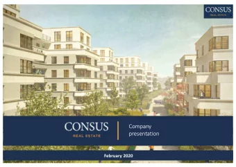 Company  presentation  February 2020  Agenda  I  ADO / Adler transaction with Consus  ADO / Adler