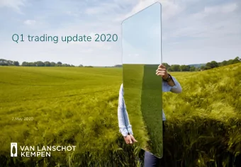 Q1 trading update 2020  7 May 2020  Exceptional market circumstances in Q1 2020  The coronavirus