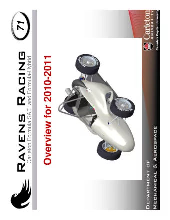 71  Overview for 2010-2011  Carleton Formula SAE and Formula-Hybrid  yb d  u a  o  a d  u a S  o