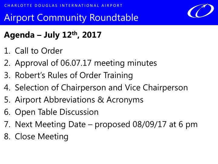 airport community roundtable