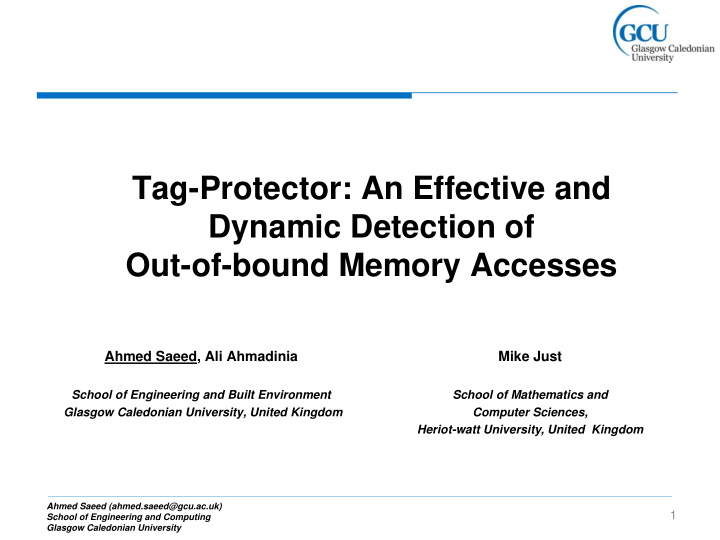 tag protector an effective and dynamic detection of out