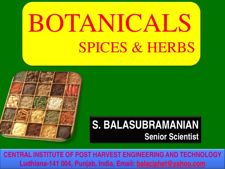 botanicals