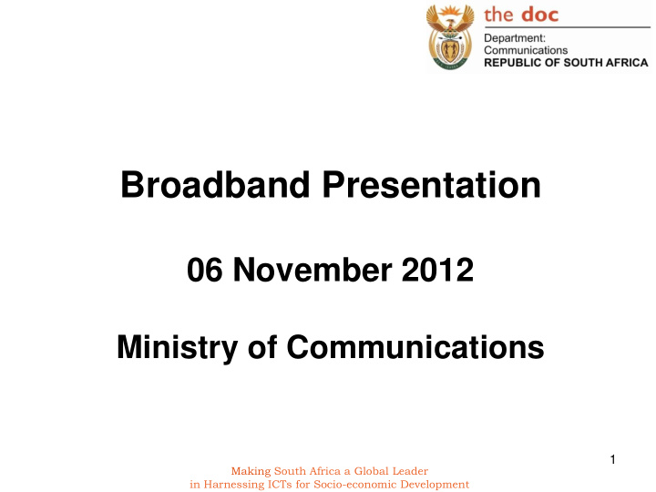 broadband presentation
