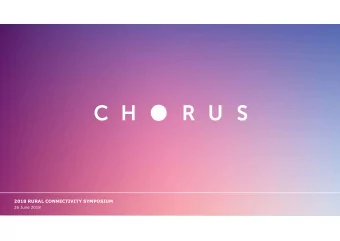 2018 RURAL CONNECTIVITY SYMPOSIUM  26 June 2018  Rural Network Strategy  Kurt Rodgers  Network