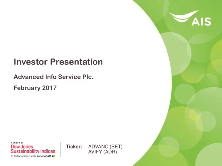 investor presentation