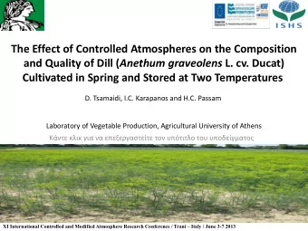 The Effect of Controlled Atmospheres on the Composition and Quality of Dill ( Anethum graveolens L.