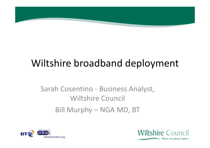 wiltshire broadband deployment