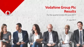 Results  For the quarter ended 30 June 2017  21 July 2017  Disclaimer  By reading these slides you