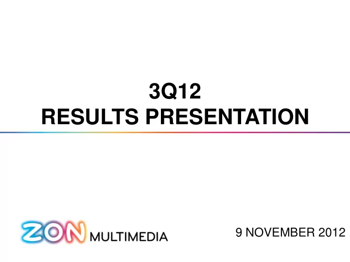 results presentation
