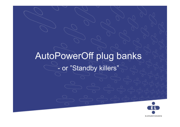 autopoweroff plug banks