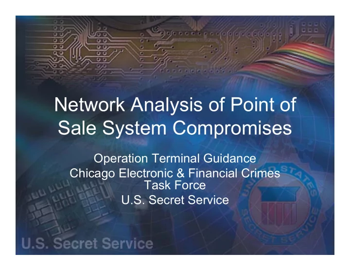 network analysis of point of sale system compromises