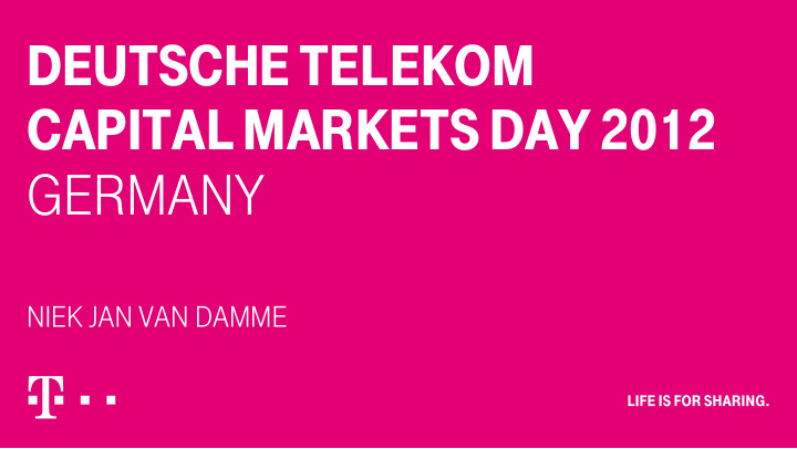 deutsche telekom capital markets day 2012 germany