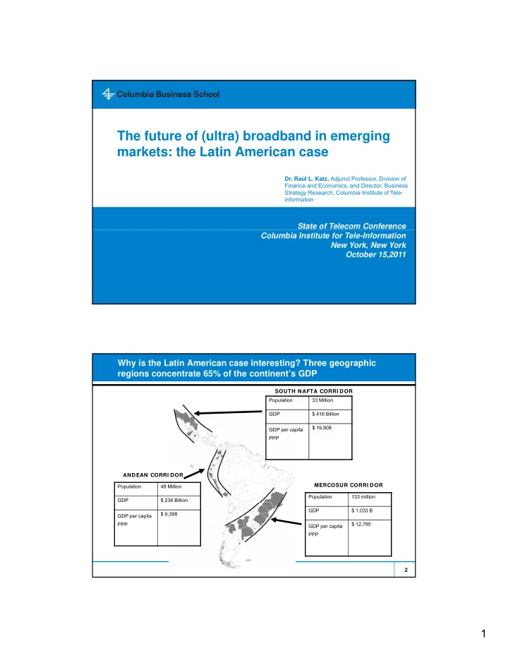 the future of ultra broadband in emerging markets the