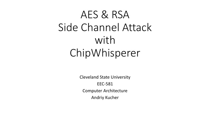 aes rsa side channel attack