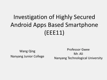 (EEE11)  Professor Gwee  Wang Qing  Mr. Ali  Nanyang Junior College  Nanyang Technological