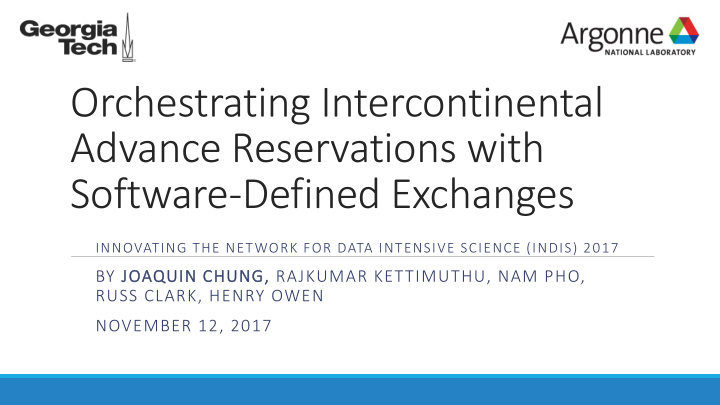 advance reservations with software defined exchanges