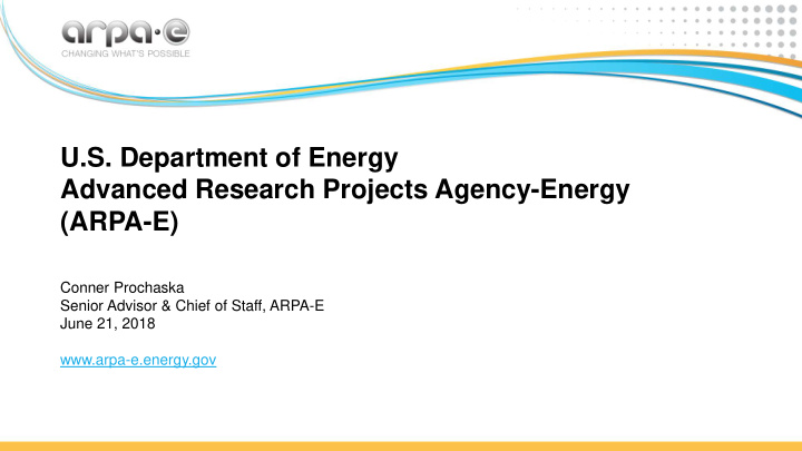 u s department of energy advanced research projects